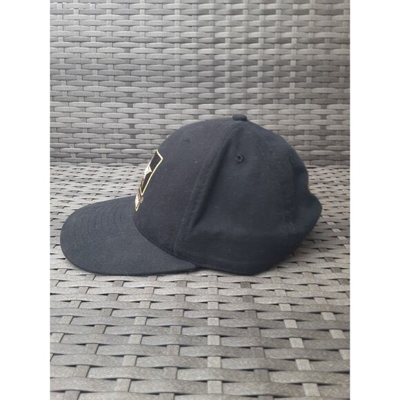 US Army Black Hat Cap Embroidered Star Gold Trimmed Logo Adjustable Hat Cap - Picture 2 of 7